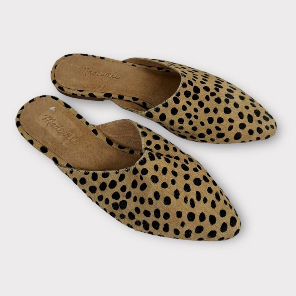 Madewell Remi Mule In Sand Dune Multi Calf Hair Size 7.5